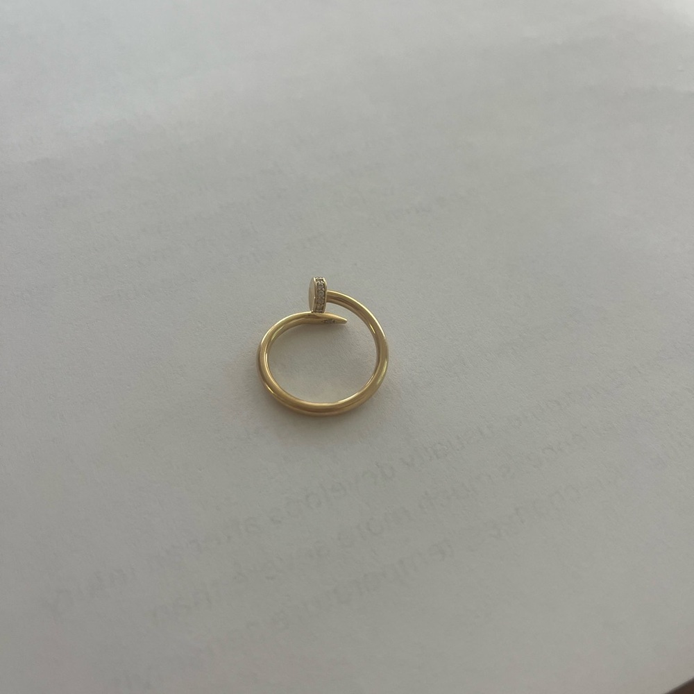 18k Solid Gold Ring - image 3